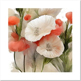 Red poppies watercolor painting #2 Posters and Art